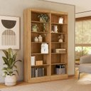 Ver imagem 1 de Estante de Livros 123CMX183CM Kit 2 Estantes 5 Prateleiras Office Marrom/Freijó Toq
