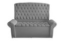 Ver imagem 1 de Kit Dubaí Cabeceira de Cama Box Casal e Recamier Baú 140 Cm Suede Prata do Lar Móveis