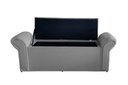 Ver imagem 4 de Kit Dubaí Cabeceira de Cama Box Casal e Recamier Baú 140 Cm Suede Prata do Lar Móveis