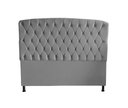 Ver imagem 2 de Kit Dubaí Cabeceira de Cama Box Casal e Recamier Baú 140 Cm Suede Prata do Lar Móveis