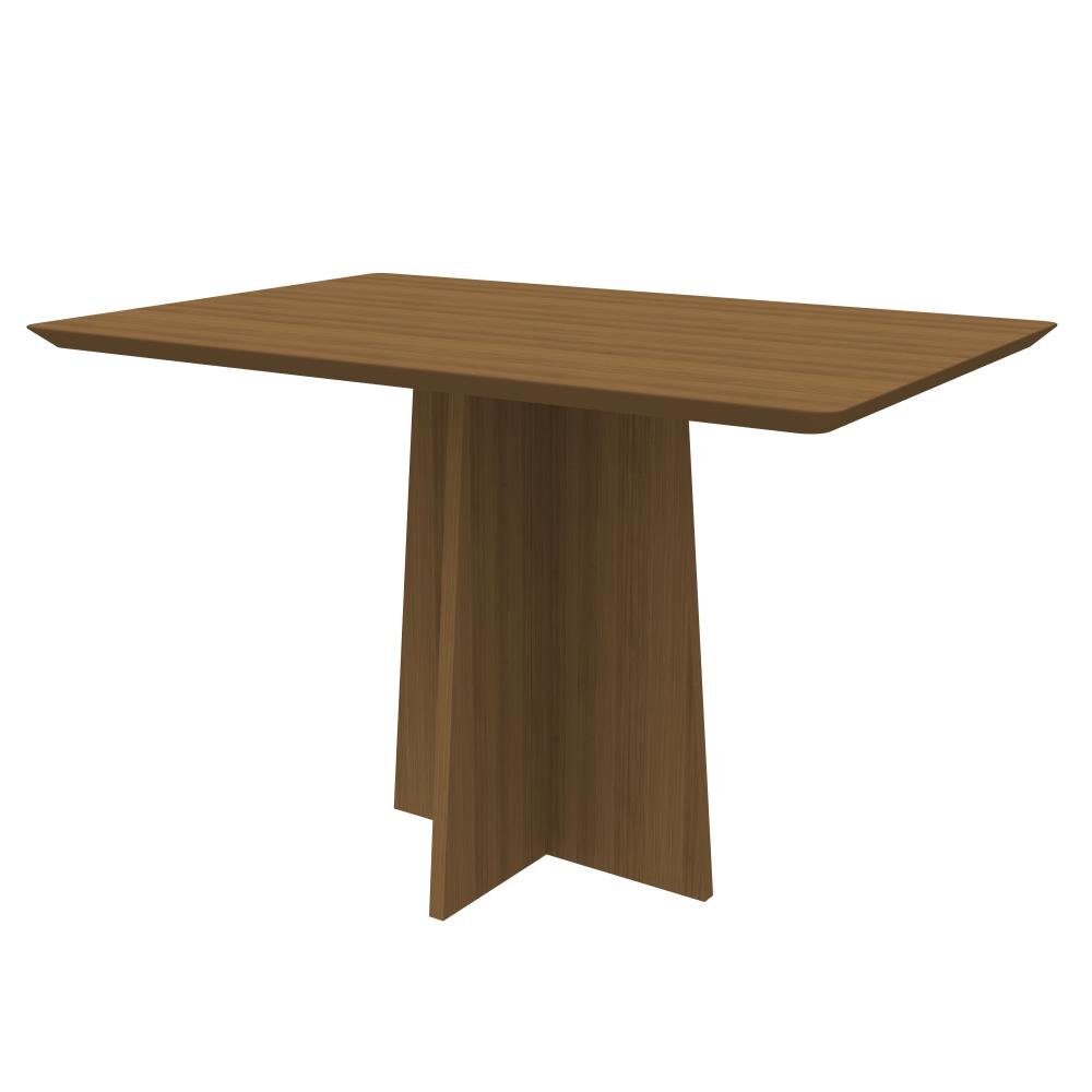 Mesa de Jantar Anitta 1200X800 Tampo Madeirado Off White/Imbuia New Ceval - 1