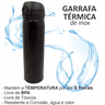 Garrafa Térmica Infantil Mini Garrafinha Inox Quente Frio Trava de Segurança Inquebrável 420 Ml Pret - 4