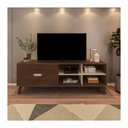 Ver imagem 5 de Rack Tv até 75 Polegadas 2 Gavetas Artely Verona Cedro Off White