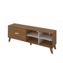 Ver imagem 1 de Rack Tv até 75 Polegadas 2 Gavetas Artely Verona Cedro Off White