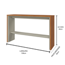 Ver imagem 3 de Aparador Bancada Mdf Premium Naturalle Off White 1,36m