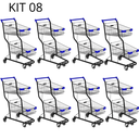 Ver imagem 1 de Kit 08 Carrinhos de Compras Supermercado Lojas Reforçado 90l