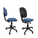 Ver imagem 2 de Cadeira De Escritório Secretaria Giratória Com Regulagem de Altura JSerrano Azul Com Preto
