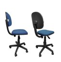 Ver imagem 2 de Cadeira De Escritório Secretaria Giratória Com Regulagem de Altura JSerrano Azul Com Preto