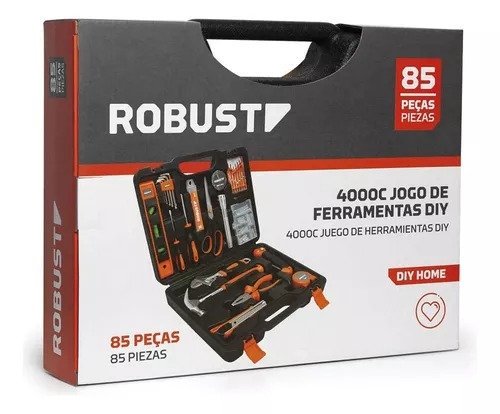 Jogo de Ferramentas 85 Peças Robust Diy Home 4000c 3370161