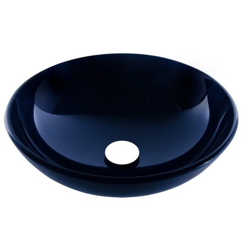Cuba de Vidro 31cm sem Válvula Jaspe Astra Azul