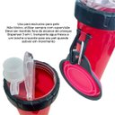 Ver imagem 2 de Dispenser Comedouro e Bebedouro 3 em 1 para Pet 750ml Rosa
