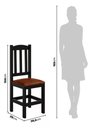Ver imagem 2 de Mesa com 8 Cadeiras de Madeira 200x88 Preto com Estofado Marrom Nemargi