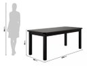 Ver imagem 3 de Mesa com 8 Cadeiras de Madeira 200x88 Preto com Estofado Marrom Nemargi