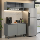 Ver imagem 1 de Armário de Cozinha Compacta 200cm Cinza Nice Madesa XA10