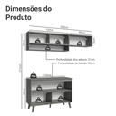 Ver mais imagens de Armário de Cozinha Compacta 200cm Cinza Nice Madesa XA10
