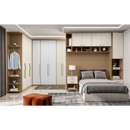 Guarda Roupa Modulado Canto Reto 245cm Setiba Plus Carvalho/off White - 3