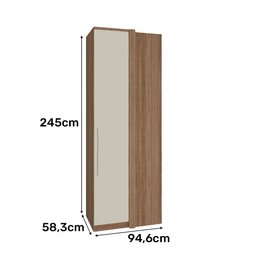 Guarda Roupa Modulado Canto Reto 245cm Setiba Plus Carvalho/off White - 6