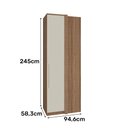 Ver imagem 6 de Guarda Roupa Modulado Canto Reto 245cm Setiba Plus Carvalho/off White