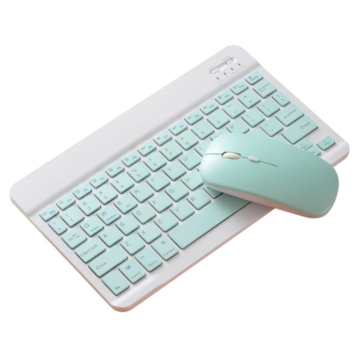 Kit Teclado Mouse Bluetooth Tab S6 Lite P610 - Verde Claro | MadeiraMadeira
