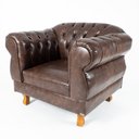 Ver imagem 2 de Poltrona Chesterfield Capitonê Elisabeth Corano Marrom Decoração, Recepção, Salas de Tv e Estar