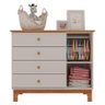 Quarto de Bebê 4 Portas e Berço com Gaveta Antonella Off White Caramelo – Canaã - 6