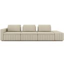 Ver imagem 6 de Sofá Ilha com Puff para Sala Living 335cm Amber M03 Linho Cru - Lyam Decor