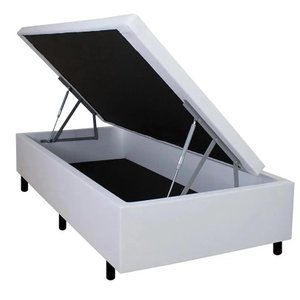 Base Box Baú Blindado Solteiro 088 X 188 X 42:branco