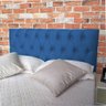 Cabeceira Capitonê Luna Suede Azul Casal 140 X 120:Azul - 3