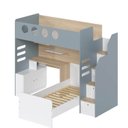 Ver imagem 2 de Cama Alta Office com Cama de Solteiro e Armário Baixo Star Maker Casatema MadeiraOriginals Azul