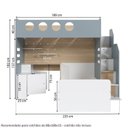 Ver imagem 4 de Cama Alta Office com Cama de Solteiro e Armário Baixo Star Maker Casatema MadeiraOriginals Azul