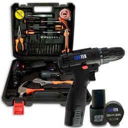 Maleta de Feramentas Completa Parafusadeira E Furadeira 12v - 2