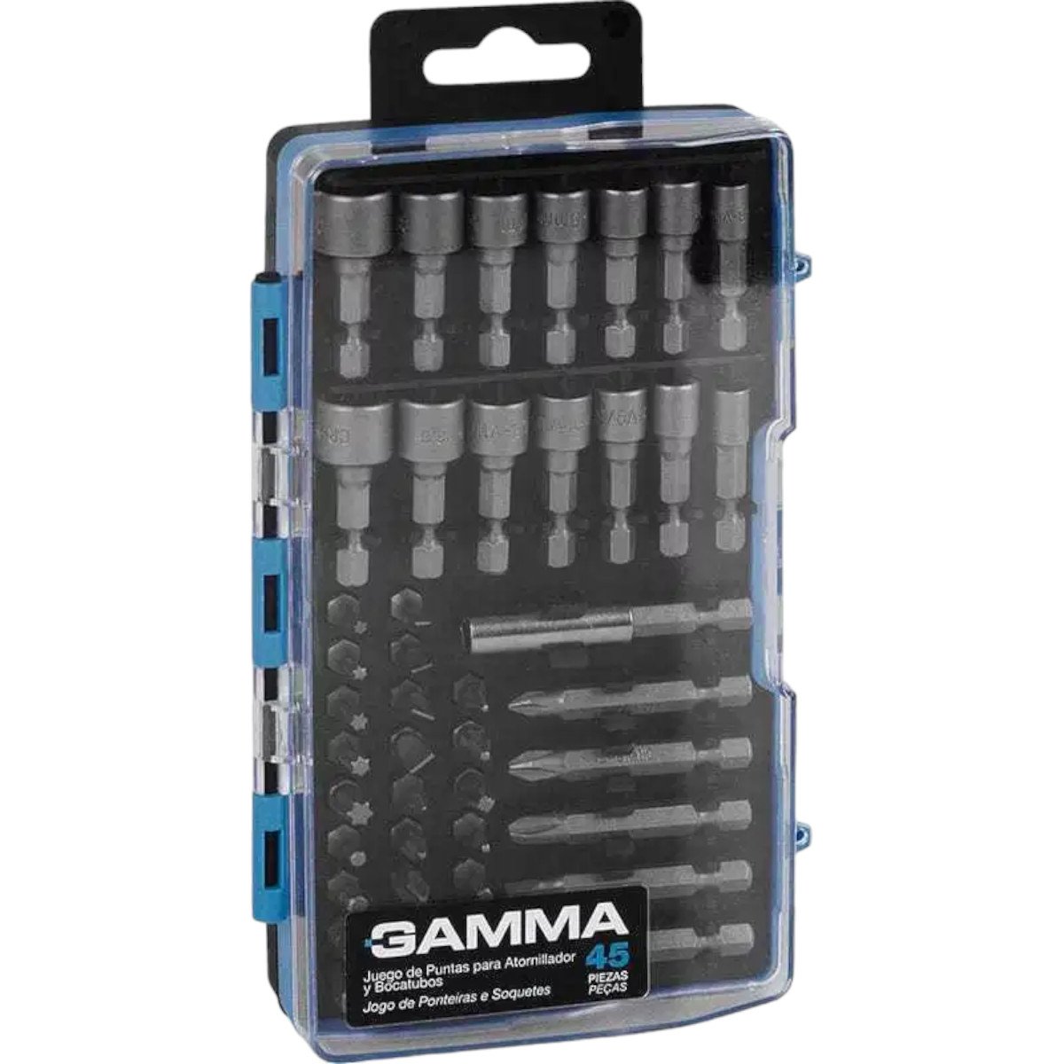 Kit Ponteiras e Soquetes Parafusadeira Gamma 45 Pçs G19530ac