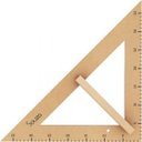 Ver imagem 2 de Kit Geométrico do Professor com 1 Transferidor 180° Graus em Mdf + 1 Esquadro em Mdf 45° Graus Souza