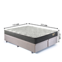 Ver imagem 2 de Cama Box King com Baú 193x203 com Colchão Adapto Molas Ensacadas Ecoflex Suede