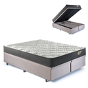 Ver imagem 1 de Cama Box King com Baú 193x203 com Colchão Adapto Molas Ensacadas Ecoflex Suede