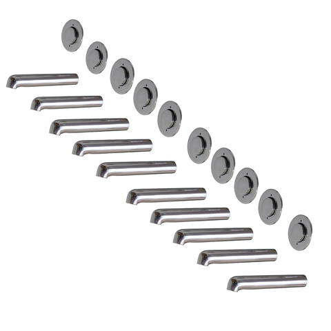 Torneira Automática Antivandalismo de Parede Bica 14 cm - Kit com 10 Unidades