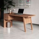 Ver mais imagens de Mesa para Escritório Escrivaninha 2 Gavetas Amêndoa