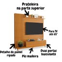 Ver imagem 3 de Rack Painel para Sala Ripado Jakarta para Tv até 65 Polegada