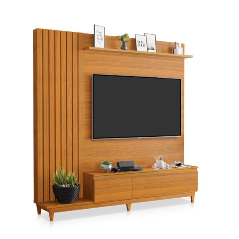Rack Painel para Sala Ripado Jakarta para Tv até 65 Polegada