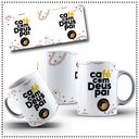 Ver imagem 1 de Caneca Branca Personalizada Devocional Café com Deus Pai em Porcelana 325 Ml Presente Criativo Fé