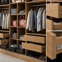 Ver imagem 7 de Guarda-Roupa Casal 100% MDF 3 Portas de Correr 4 Gavetas com LED Boston Yescasa
