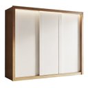Ver imagem 2 de Guarda-Roupa Casal 100% MDF 3 Portas de Correr 4 Gavetas com LED Boston Yescasa