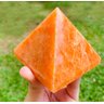 Pirâmide de Calcita Laranja | de 0,250 a 0,350 Kg Geologia Br - 2