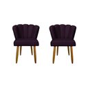 Ver imagem 1 de Kit 02 Cadeiras para Mesa de Jantar Flor Pés Palito - Balaqui Decor Cor:roxo
