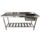 Ver imagem 2 de Pia Aço Inox Industrial 170x60x90 Cm Cuba Direita Nortinox
