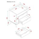 Ver imagem 6 de Mesa de Cabeceira Laca Preta 63cm 2 Gavetas em Madeira Marin