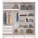 Ver imagem 2 de Guarda Roupa Panan Ilheus 2 Portas com Espelho Branco - 100% Mdf