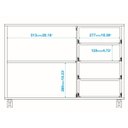 Ver imagem 5 de Armário para Banheiro 90x61cm 4 Gavetas 2 Nichos e Rodizio Branco BBN31