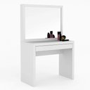 Ver imagem 6 de Penteadeira Camarim para Quarto 90x46,5x142,5 Juvenil com Espelho Pe 2000 Branco Tecnomobili