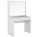 Ver imagem 1 de Penteadeira Camarim para Quarto 90x46,5x142,5 Juvenil com Espelho Pe 2000 Branco Tecnomobili